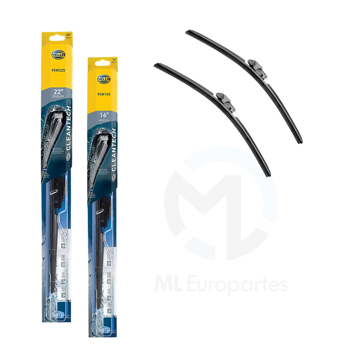 Juego de Plumas Limpiaparabrisas 22 y 16 Pulgadas, marca HELLA