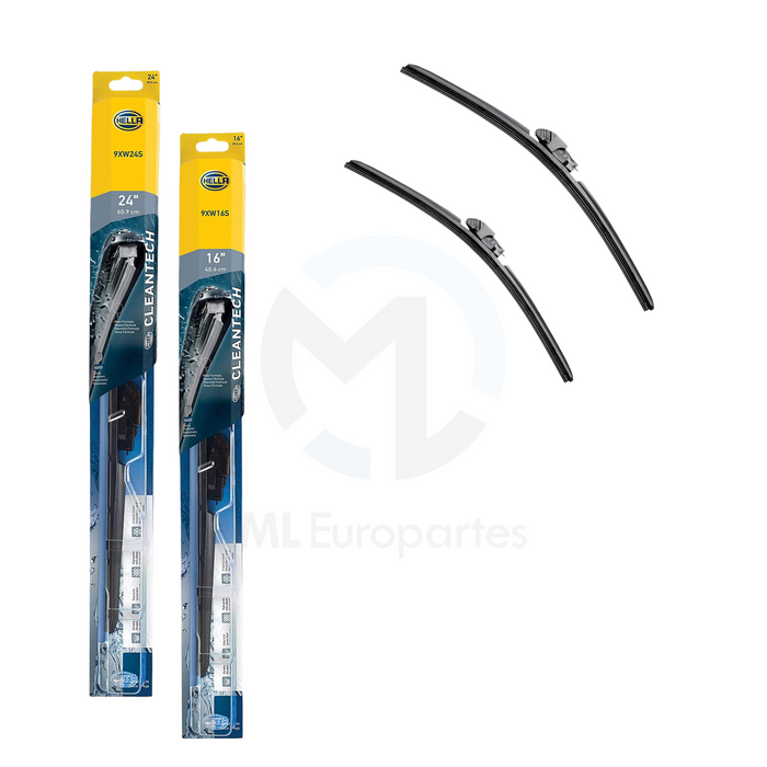 Juego de Plumas Limpiaparabrisas 24 y 16 Pulgadas, marca HELLA