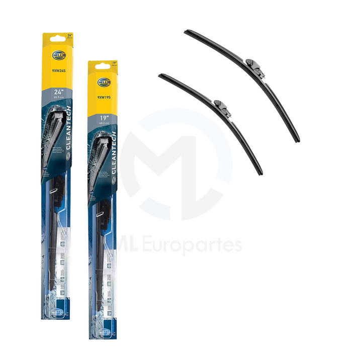 Juego de Plumas Limpiaparabrisas 24 y 19 Pulgadas, marca HELLA