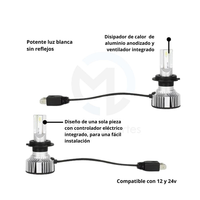 Kit de Focos Led H7 Philips Ultinon Essential